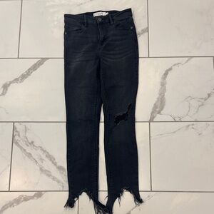 Hidden Distressed Black Women's Jeans